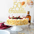 Gyufise 1Pcs 50 & Fabulous Cake Toppers - 50th Birthday Anniversary Party Decorations Supplies