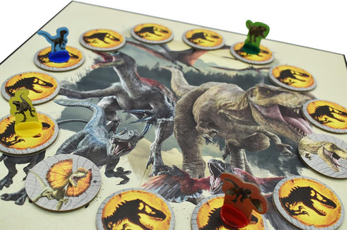 Cartamundi Jurassic World Dino Chase Board Game, Exciting Family Friendly Dinosaur Game for 2-4 Players, Great Gift for