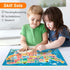 Puzzles for Kids Ages 4-6, Wooden Educational Puzzles for Toddlers 2-4, 2 Pack US & World Map