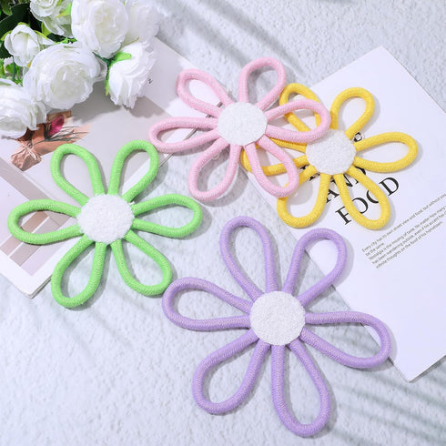 Dimeho 6pcs 3 Boho Nursery Decor Daisy Flower Woven Macrame Wall Hanging Size Daisy Flower Wall Decor Bohemian Nursery