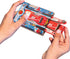 2 FLAT FAST Original Stunt Card Racer Flat Car Racer and Pocket Size Racecar Launcher with Built-in Button for Stunt