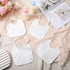 Cotton Baby Bibs in Solid White | Ideal for Feeding & Baby Shower Games