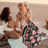 Diaper Bag Backpack, Multi-Function Baby Bag with Insulated Pockets and Large Capacity Organizer for Mom/Dad, Flower