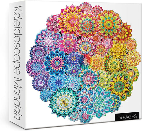 Colorful Flowers Puzzles Impossible Puzzle 1000 Piece for Adults, Mandala art Jigsaw Puzzles Difficult Puzzles, Hard Blooming Puzzle Challenging Jigsaw Puzzles As Home Decor