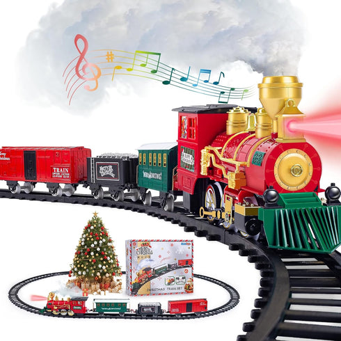 Kids Train Set, Christmas Train Set for Under The Trees, Electric Train