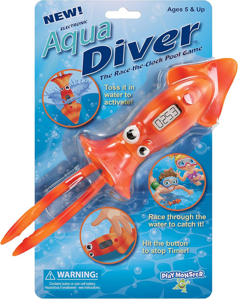 PlayMonster Aqua Diver - The Race-The-Clock Pool Game in Orange