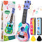 Kids Guitar 10" Musical Toy Guitar, Classical Mini Toddler Ukulele with 2 Extra Harmonica and 2 Guitar Picks, Dinosaur
