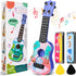 Kids Guitar 10" Musical Toy Guitar, Classical Mini Toddler Ukulele with 2 Extra Harmonica and 2 Guitar Picks, Dinosaur
