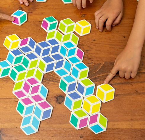 Mobi Stello Color Matching Game, Family Friendly Tile Matching Game for Ages 5 and Up, 48 Colorful Plastic Tiles