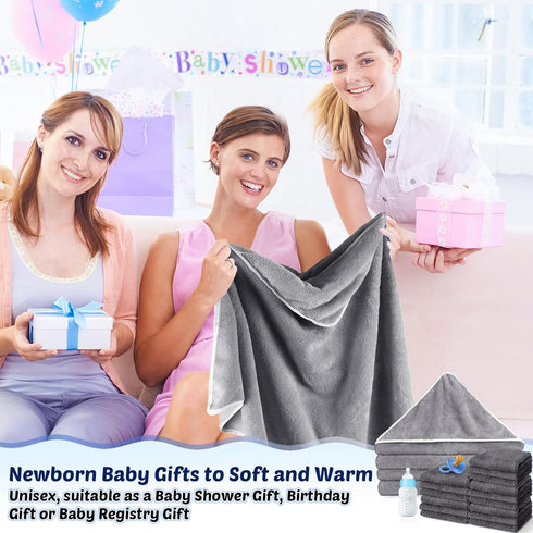 5 15 Count Sets, Buryeah Pcs Baby Bath Towel and Baby Washcloths Hooded Towels for Newborns Infants and Toddlers Soft