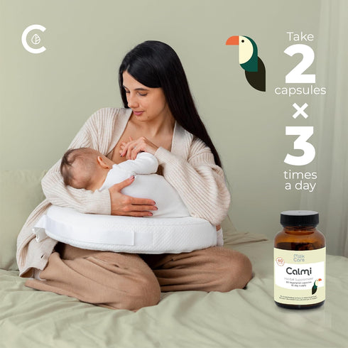 Milkcare 60 Calmi Baby Gas Relief Through Mother's Milk, Supplement for Mothers, Vegan Capsules, Helps with Gas Relief