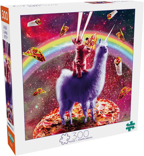 Buffalo Games - James Booker - Laser Llama Kitty - 300 Piece Jigsaw Puzzle for Adults, 21.25 x 15.00