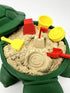 6 6 Munnygrubbbers - Mini Desktop Turtle Sand Box - x in - Stress Relief - Includes Soft Moldable Play Sand and Mini