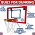 Pop-A-Shot Super Slam Mini Basketball Hoop for Kids and Adults | 2 Basketballs and Pump | Breakaway Rim