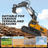 2.4Ghz, 6-12 Remote Control Excavator Toys, RC Construction Toys with Metal Shovel, Lights, Sounds RC Truck Digger Toys