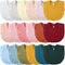 Kenning 18 Pcs Muslin Drool Baby Bibs Ruffle Absorbent Bib with Snap