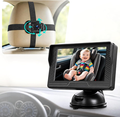 SIXWIN Baby Car Camera Rear-Facing Infant Monitor with Night Vision Car Camera for