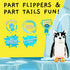 Randimals Mini Stuffed Animals, Penguin & Husky Dog Hybrid Plushies for Kids & Kidults