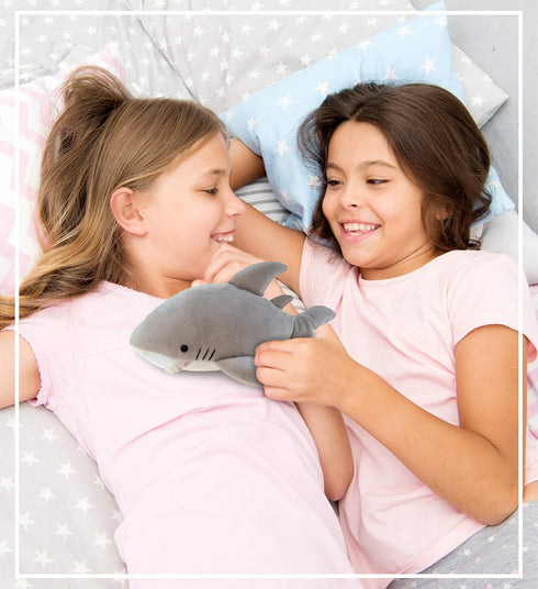 DolliBu Shark Plush - Super Soft Gray Marine Shark, Realistic Ocean Animal Plush Toy for Kids, 6 Inches