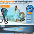 2-Pack 12 AMTIFO Stroller Fan for Baby: USB Rechargeable, Quiet, Adjustable & Portable - Ideal for Stroller, Crib, Car