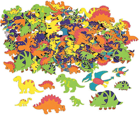 Fun Express Fabulous Foam Adhesive Dinosaur Shapes, Crafts for Kids and Home Activities