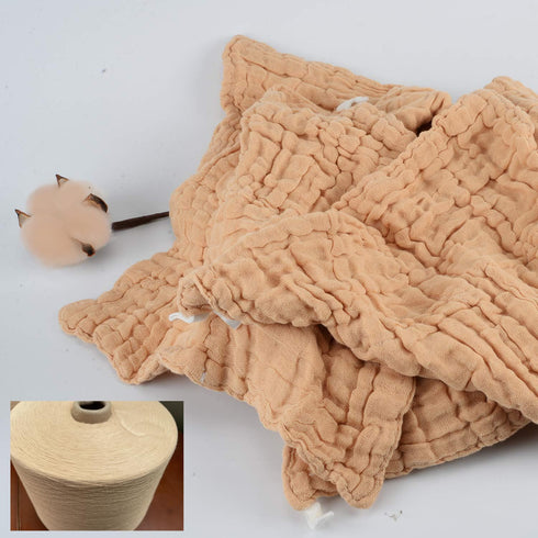 Daxue 100% Set 12x12 inches 5 Baby Muslin Washcloths Natural Unbleached Cotton, Extra Soft Baby Wipes Burp Cloths Small