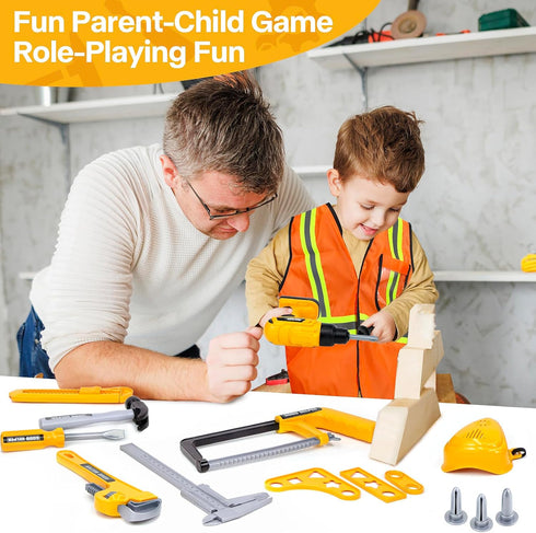 Set Set 3 4 5 Zealous Kids Tool for Boys,Toddler Tool with Kids Tool Box & Electronic Toy Drill,Construction Pretend