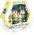 Honey Bee Acres The McScampers Rabbit Family - 4 Mini Flocked Doll Play Figures for Kids, Collectibles, Pretend Play