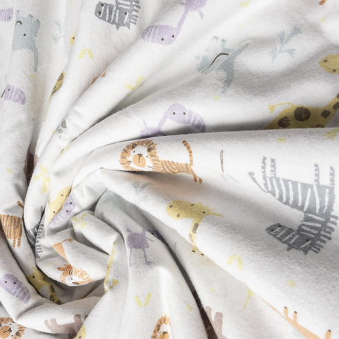 10x9x3 Inch (Pack 1) Trend Lab Crayon Jungle Deluxe Flannel Changing Pad Cover, White