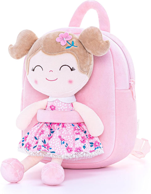 Gloveleya Toddler Backpack Baby Girl Gift Plush Bag Diaper Bag Plush Printed