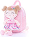 Gloveleya Toddler Backpack Baby Girl Gift Plush Bag Diaper Bag Plush Printed