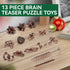 Mytothfy 13 3D Pcs Brain Teaser Puzzles for Adults - Metal Puzzles Puzzle Game Toys for Adults Teens - Wooden Unlock