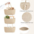 3-Tier Dahey Over The Door Hanging Basket Woven Boho Wall Mounted Storage Organizer with Hooks for Bedroom Nursery