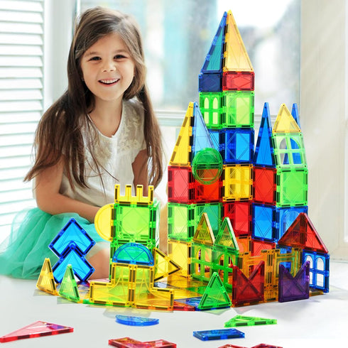 Magnetic Blocks - Magnetic Toys for Toddlers, Kids Building Blocks, Preschool Magnet Set, 70 Pieces