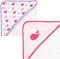 Luvable Friends Unisex Baby Cotton Terry Hooded Towels, Pink Whale, One Size