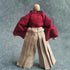 1/12 Samurai Uniform Kimono Clothes for 6" SHF MEZCO - 3ATOYS Vtoys Action Figure Doll Clothes (Red)