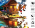 500 Springbok Cabin on the Creek Piece Jigsaw Puzzle for Adults - Poster Now Included - Moonlit Outdoor Puzzle - Unique