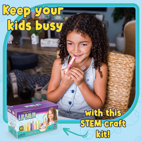 Lip Balm Making Kit for Girls - Natural Ingredients, Cool Birthday Gifts for 10 Year Old Girls, Skin Care for Kids