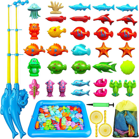 TOY Life 2-Player Magnetic Fishing Game for Kids 3-5 - Toddler Fishing