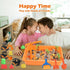 34Pcs 8 6 5 4 2.2lbs 3 4 5 Sand Construction Site Kit Sensory Bin Toy for Toddler with Vehicles, Castle Molds, Road