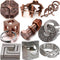 Wettarn 9 Pcs Metal Brain Teaser Puzzles Teaser 3D Steel Puzzle for