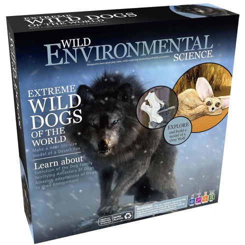 WILD ENVIRONMENTAL SCIENCE Extreme Wild Dogs of The World - Create and Customize Models and Dioramas for Ages 6+