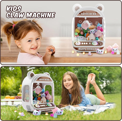 6+,Mini Skirfy Claws Machines for Kids,Unicorns Toys for Girls Age Vending Machines with Squishyes Fidgets Toys,Candy