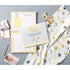 C.R Gibson Love You to The Moon Baby Swaddle Blanket - 100% Cotton, 40'' W x 40'' L