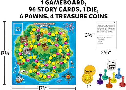 Learning Well Games Context Clues—Pirate Treasure Game, Red Levels 2.0-3.5