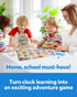 3 4 5 Coogam Wooden Clock Teaching Time Toy, Analog Digital Clock with Fly-Telling Time Board Game, Montessori Time