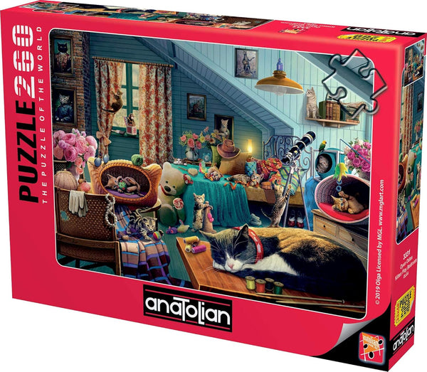 Anatolian Puzzle - Kitten Play Bedroom, 260 Piece Jigsaw Puzzle, 3331, Multicolor