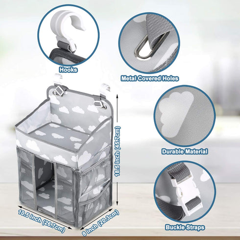 jocabo Diaper Caddy Hanging Diaper Caddy Organizer, Hanging Nursery Nappy Organiser Diaper Holder Caddy Stacker