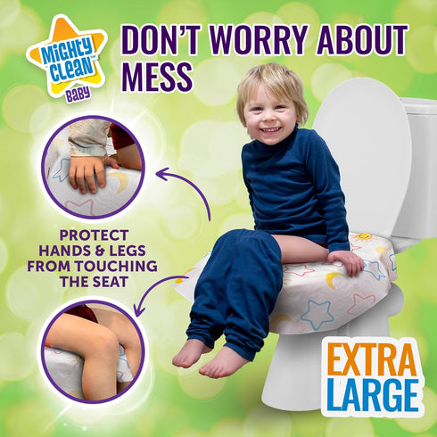 Pack 22 2 Packs 11 Toilet Seat Covers Disposable Value - Large Waterproof Potty Covers for Toddlers, Kids, and Adults