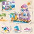 955 Set,Seaside Set,STEM Helicopter,Yacht,Sailboat,Christmas 6-12+ WINGIFT Piece Beach House Building Beach Villa